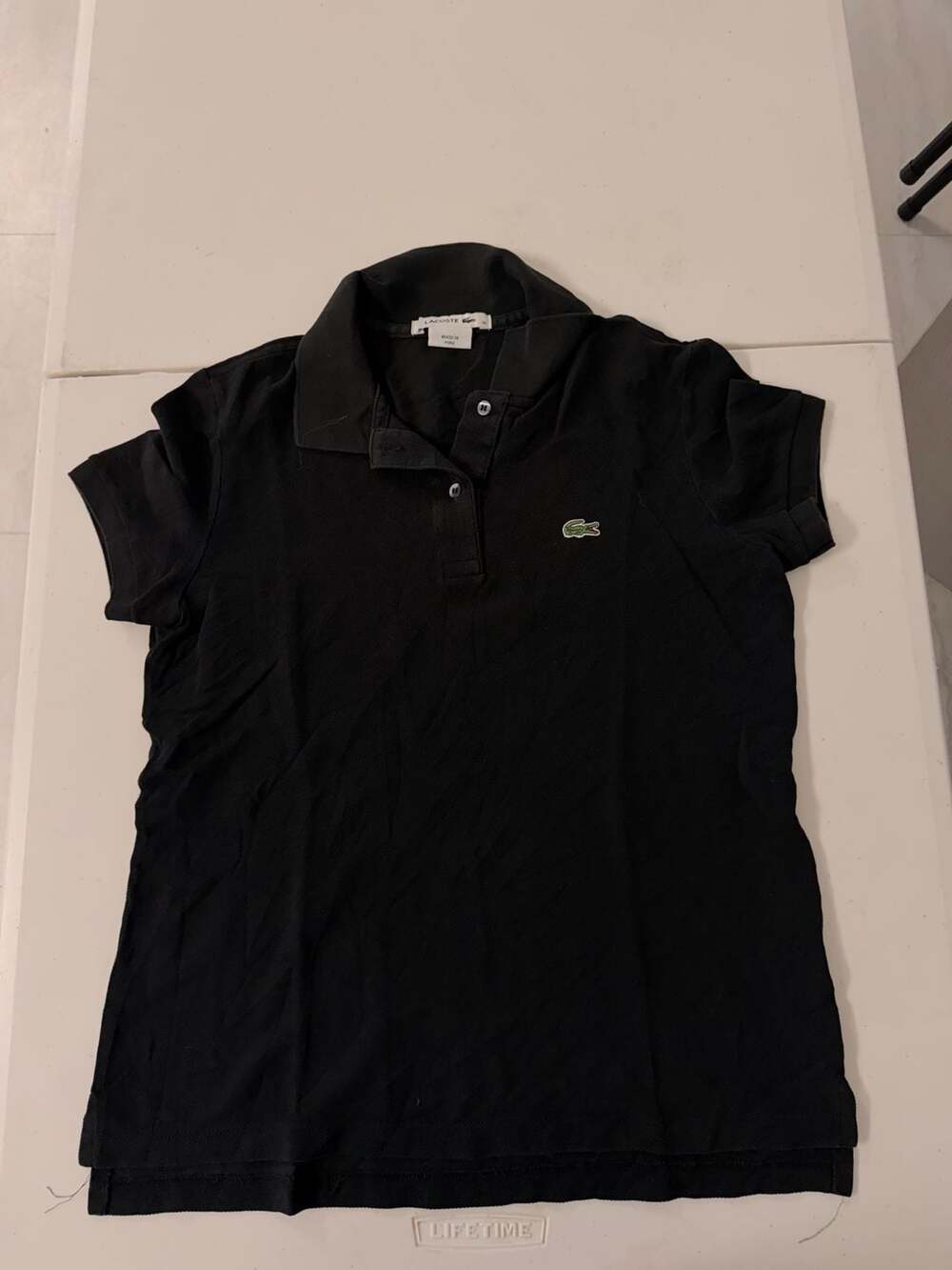 Lacoste Women's Black Polo Shirt Size 36